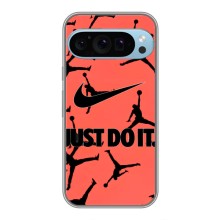 Силиконовый Чехол Nike Air Jordan на Гугл Пиксель 9 Про (Just Do It)