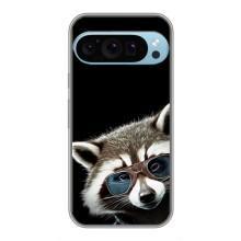 Силиконовый Чехол с Енотами на Google Pixel 9 Pro – Стильный Енот