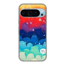 Силиконовый чехол с котиком для Google Pixel 9 Pro – Mew