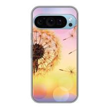 Силиконовый Чехол с одуванчиками на Google Pixel 9 Pro – Цветок-одуванчик