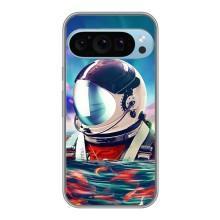 Силиконовый Чехол с принтом "Космонавты" на Google Pixel 9 Pro – Космонавт в воде