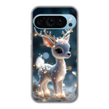 Яркий чехол для Google Pixel 9 Pro с Зимними Оленятами