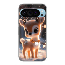 Яркий чехол для Google Pixel 9 Pro с Зимними Оленятами – Оленёнок
