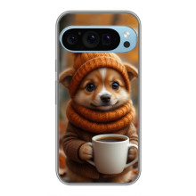 Друкований чохол 'Звірята з кавою' для Google Pixel 9 Pro – Песик з кавою