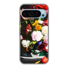 Брендновые Чехлы для Google Pixel 9 - (PREMIUMPrint) – Nike цветы