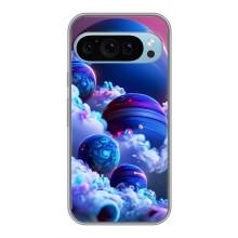 Чехлы КОСМОС для Google Pixel 9 – Синие планеты