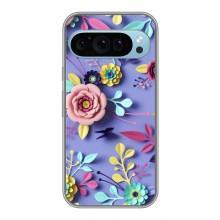 Чехлы с Цветами для Google Pixel 9 (VPrint) (Цветочный дизайн)