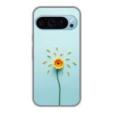 Чехлы с Цветами для Google Pixel 9 (VPrint) (Желтый цветок)