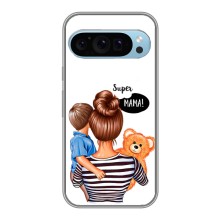 Чехол с печатью для Google Pixel 9 - (Мама с ребенком) (AlphaPrint) (Мама с сыном)