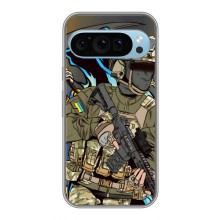 Чехлы с картинкой ЗСУ для Google Pixel 9 (AlphaPrint) (Воин ВСУ)