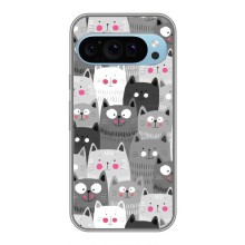 Чехлы с Котиками для Google Pixel 9 (VPrint) (Рисованные котики)