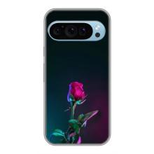 Чехлы с принтом Розочки для Google Pixel 9 – Ночная роза