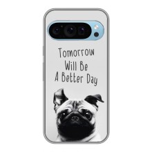 Чехлы с собаками для Google Pixel 9 (VPrint) (Смешной Мопс)