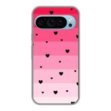 Чехлы с тематикой "Маленькие Сердечки" на Google Pixel 9 – Чорные сердечки
