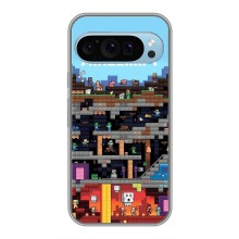Чехол Майнкрафт на Google Pixel 9 (AlphaPrint) Minecraft (фон Minecraft)