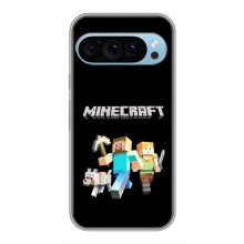 Чехол Майнкрафт на Google Pixel 9 (AlphaPrint) Minecraft (герои Minecraft)