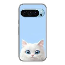 Чехол на тематику: Коты для Google Pixel 9 – Белый кот