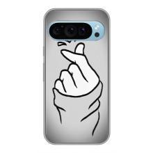 Чехол с принтом для Google Pixel 9 (AlphaPrint - Знак сердечка)