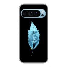 Чехол с картинками на черном фоне для Google Pixel 9 – Листочек