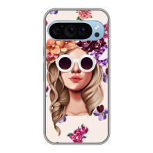 Чехол с картинкой Модные Девчонки Google Pixel 9 – Девушка в очках