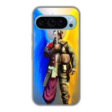 Чехол с картинкой (Патриотический КОЗАК) на Google Pixel 9 – Козак с крыльями