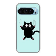Чехол с принтом для Google Pixel 9 (AlphaPrint) Модные коты (Падающий кот)