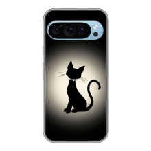 Чехол с принтом для Google Pixel 9 (AlphaPrint) Модные коты (Силуэт котика)