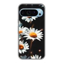 Чехол с ромашками на Google Pixel 9 – Белые ромашки