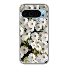 Чехол с ромашками на Google Pixel 9 – Рамка в ромашках