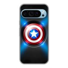 Чехол с Щитом Капитана Америки на Google Pixel 9 – Яркий Щит Капитана