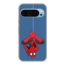 Чехол Супергерой Человека Паука на Google Pixel 9 – На паутине