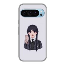 Чехлы Венсдей на Google Pixel 9 Уэнсдей (AlphaPrint) (Уэнздей и Вещь)