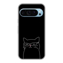 Чехол с рисунком кот на Google Pixel 9 (Равнодушный кот)