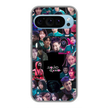 Чехол Гра в кальмара для Google Pixel 9 – Коллаж игры кальмара