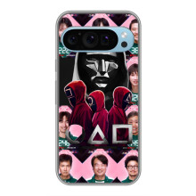 Чехол Гра в кальмара для Google Pixel 9 – Персонажи игры кальмара