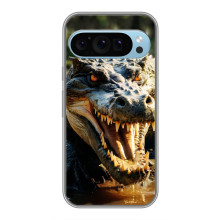 Чехол с картинкой «Хищники» для Google Pixel 9 – Крокодил