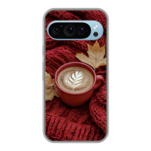 Чехол с уникальным дизайном «Осень с кофе» для Google Pixel 9 – Кофе на пледе