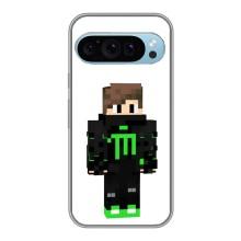 Чохли для Google Pixel 9 (Персонажі МайнКрафт) – Зелений хлопчик