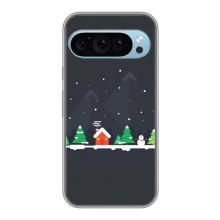 Силиконовый бампер на рождество для Google Pixel 9 – Город зимний
