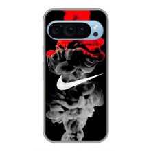 Силиконовый Чехол на Google Pixel 9 с картинкой Nike (Nike дым)