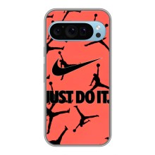 Силиконовый Чехол Nike Air Jordan на Гугл Пиксель 9 – Just Do It