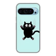 Силіконовий чохол з котиком для Google Pixel 9 (Падаючий кіт)