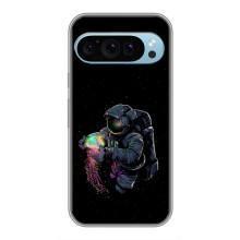 Силіконовый Чохол з принтом "Космонавти" на Google Pixel 9 – В руках земля