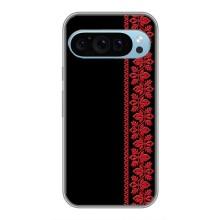 Силиконовый Чехол на Google Pixel 9 – Красная Вышиванка