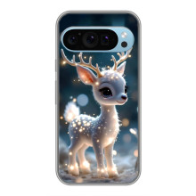 Яркий чехол для Google Pixel 9 с Зимними Оленятами – Блистающий оленёнок