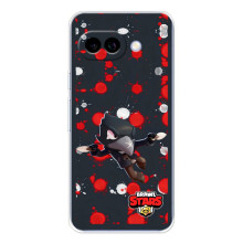 Бампер (ТПУ) с принтом Brawl Stars на Пиксель 9А (Черный Ворон)