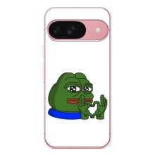 Чохли з зображенням Жаба Мем на Google Pixel 9A – Жаба серце