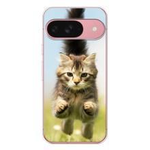 Чехлы с Котиками для Google Pixel 9A (VPrint) (Прыжок кота)