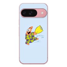 Чехлы с Патриком на Google Pixel 9A (Патрик с подушкой)