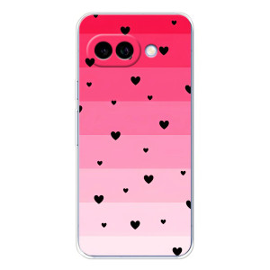 Чехлы с тематикой "Маленькие Сердечки" на Google Pixel 9A – Чорные сердечки